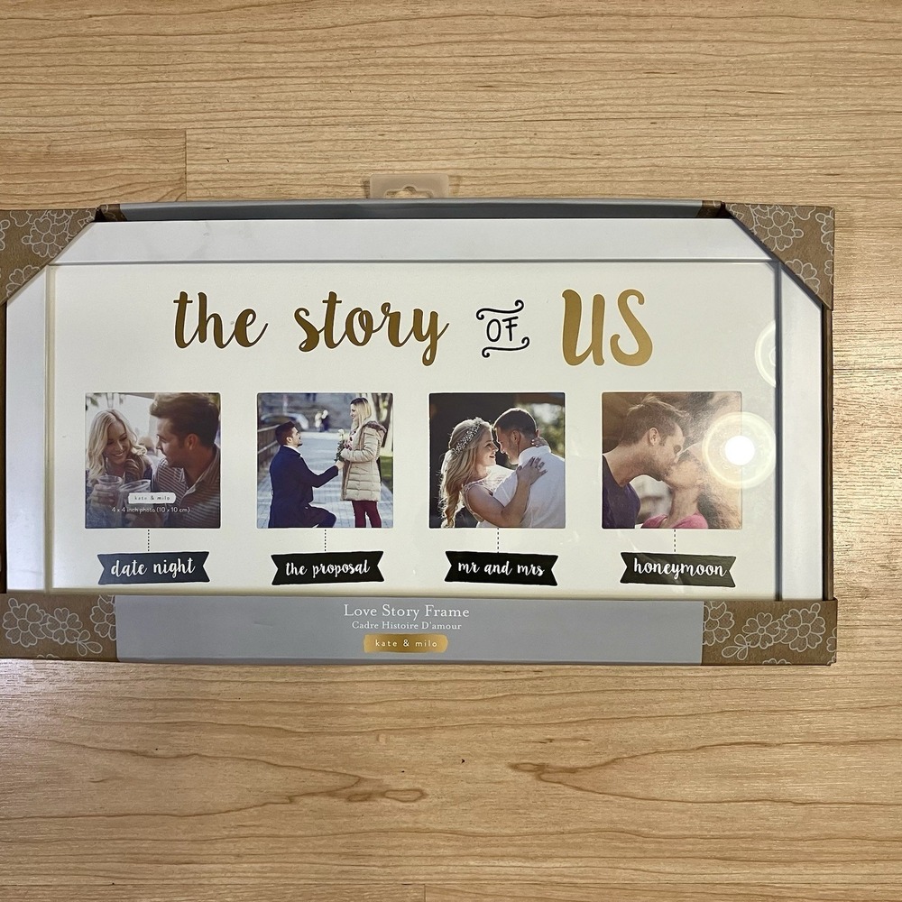 The Story of Us Collage Picture Frame Romantic Wedding Engagement Gift Bridal
